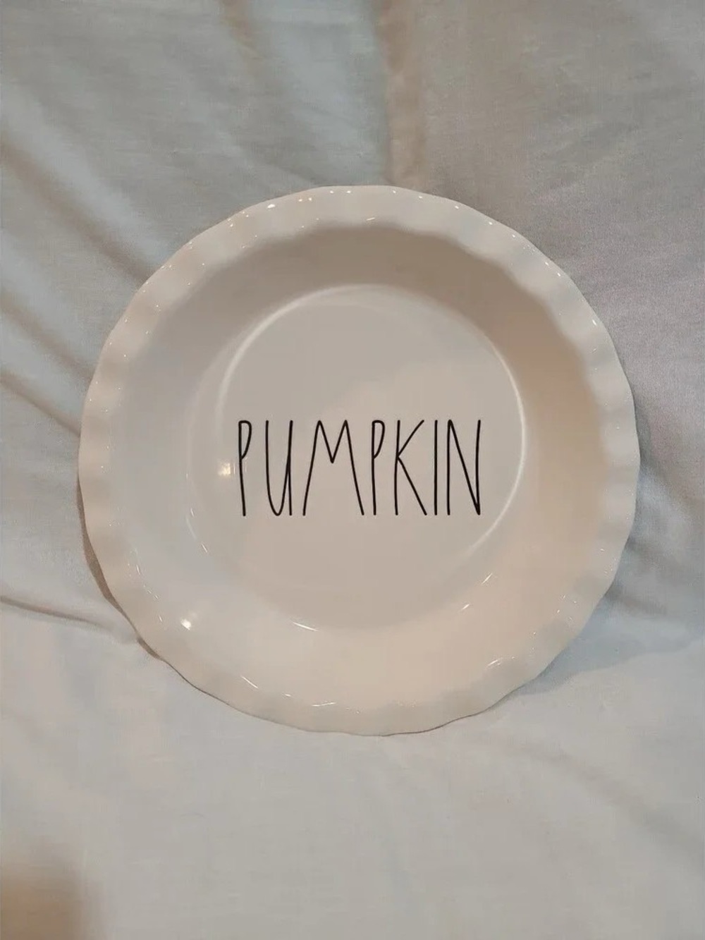White 'Pumpkin' Ceramic Serving Plate